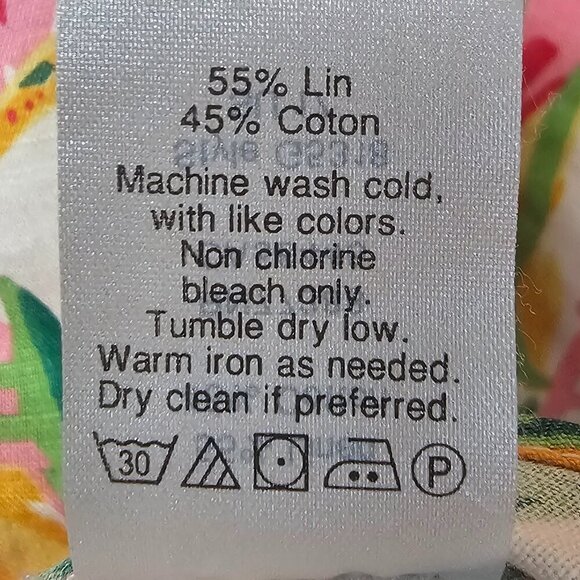 J. Crew Pink Green Floral Tropical Tank Linen Blend Beach Boho 12 - Picture 12 of 13